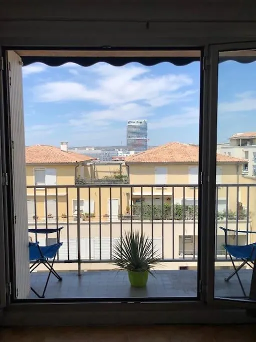 Apartament Appartement Vue Sur Mer La Joliette Marsylia