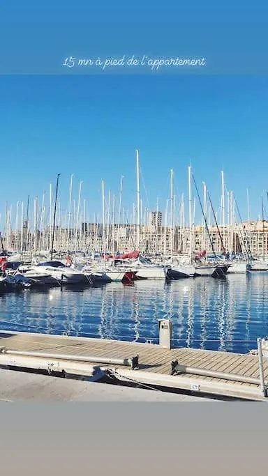 Apartament Appartement Vue Sur Mer La Joliette Marsylia Francja